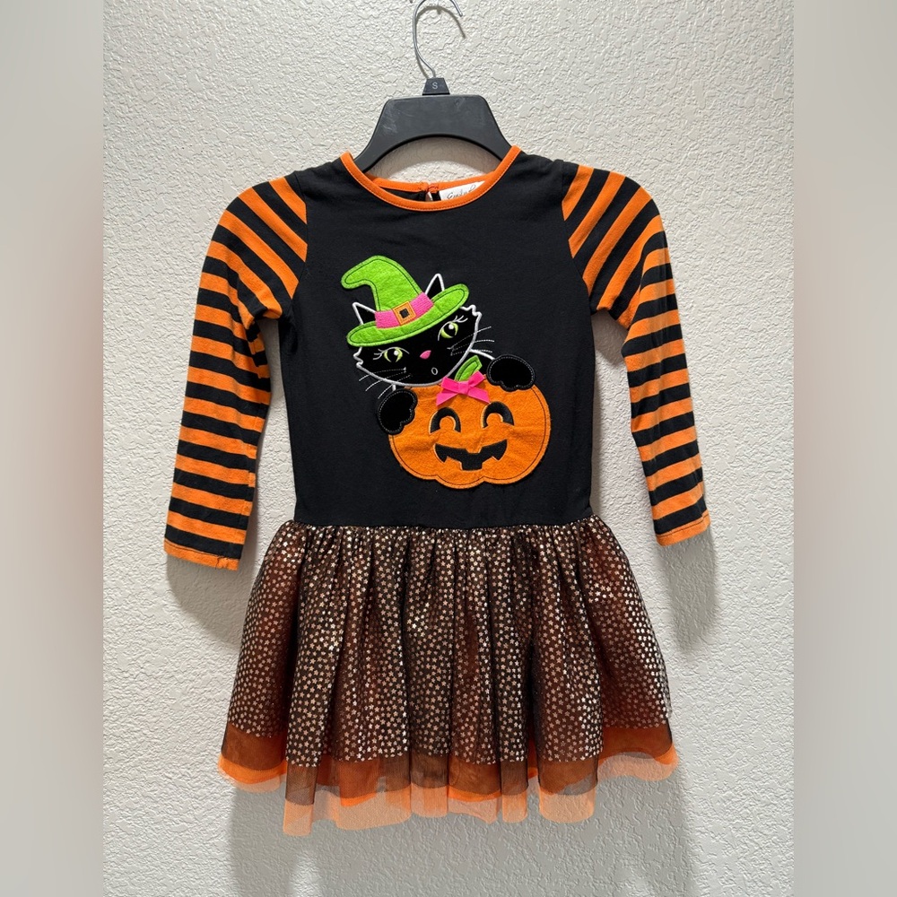 Emily Rose Striped Halloween Ruffle Skirt Dress Girls Size 6